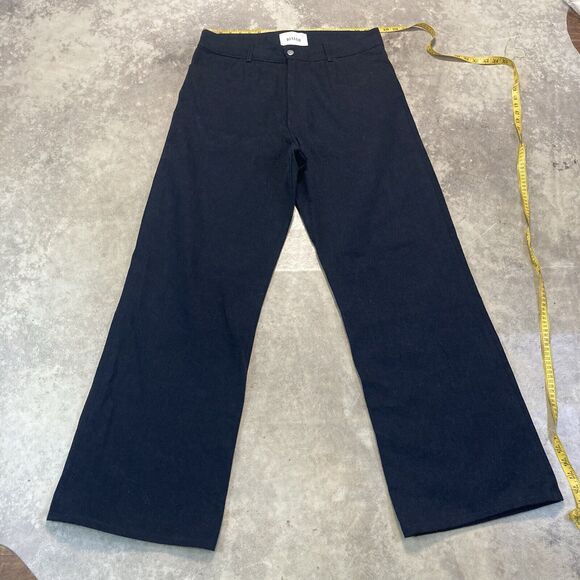 Diallo Jeans Mens 36 XL Black Wide Leg Denim USA Cotton‎ High Waist Relaxed Fit